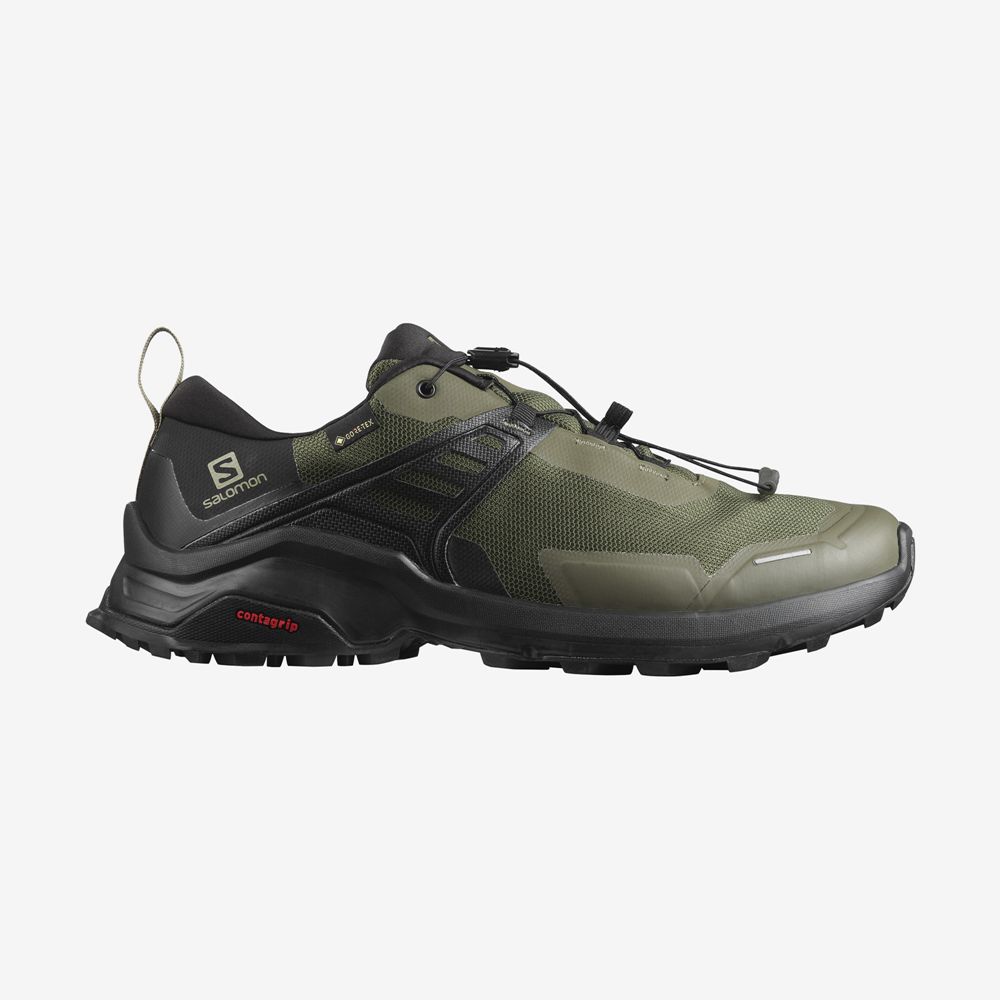 Chaussures De Randonnée Salomon Homme Vert Olive Vert - Salomon X RAISE GORE-TEX - France (3250-SMLA